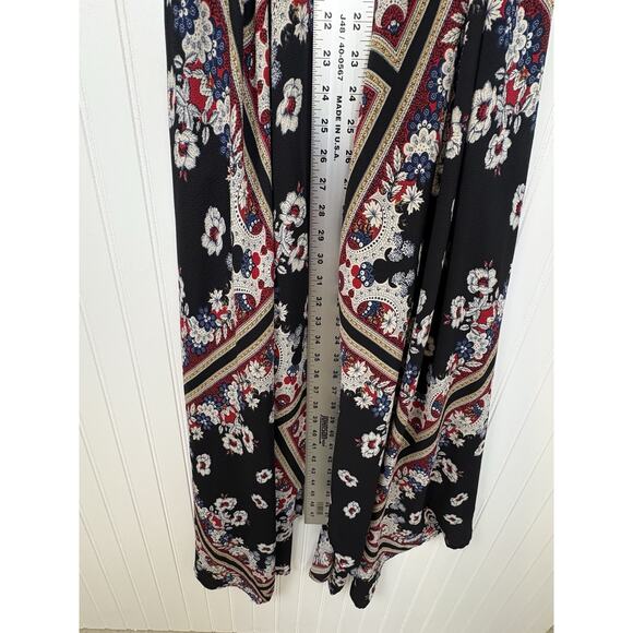 Lulus Women's Maxi Timeless Wrap Dress Black Floral Long‎ Sleeve Size S #142 - Picture 15 of 16